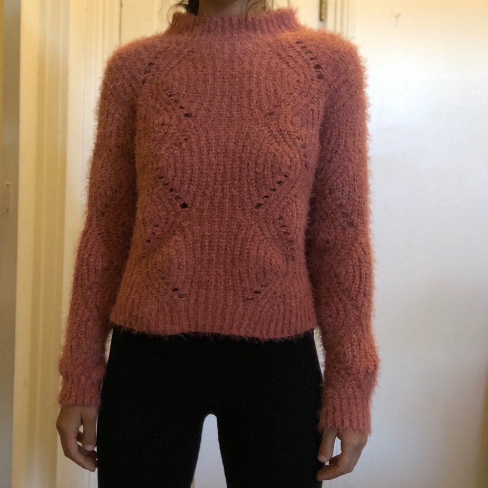 Fleecy Pullover Cable Knit Sweater😘